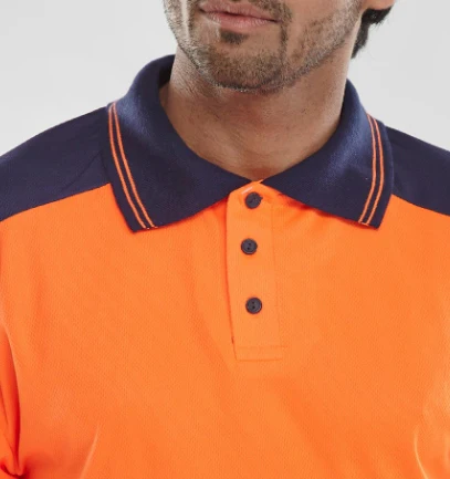 Unisex Hi-Vis Two-Tone Polo Shirt - Image 7