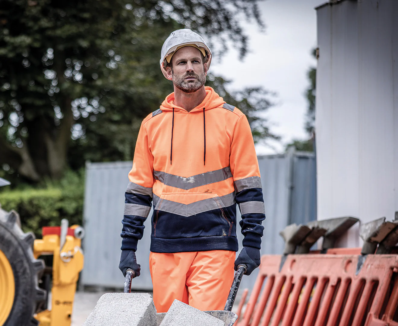 Unisex Hi-Vis Pro Two Tone Overhead Hoodie - Image 2